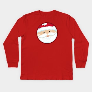 Cute Santa Claus Christmas Art Kids Long Sleeve T-Shirt